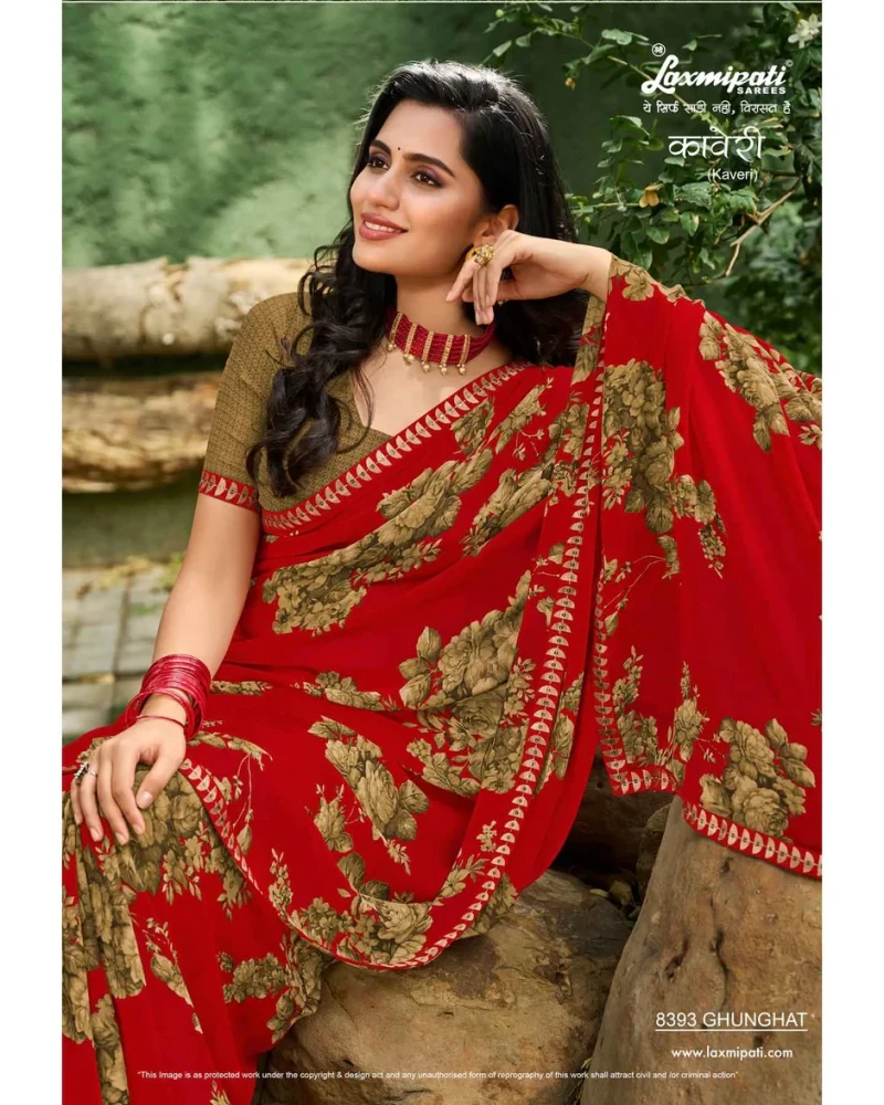 Kaveri 8393 Georgette Multicolor Saree